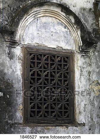 Stock Photo - Yangshuo, Guilin, Guangxi Province, China; Weathered window. Fotosearch