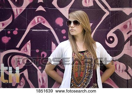 Young woman; Woman with trendy clothing View Large Photo Image Stock Photo - Young woman; Woman with trendy clothing. Fotosearch