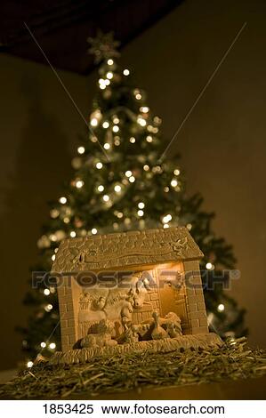 Stock Photography - A wooden nativity scene. Fotosearch