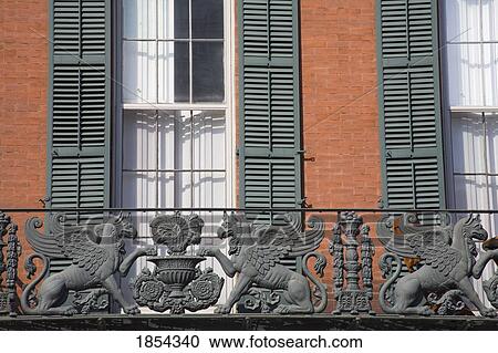 Stock Image - Balcony detail in Society Hill, Philadelphia, Pennsylvania, USA. Fotosearch