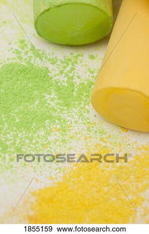 Stock Photo - Chalk and chalk dust. Fotosearch