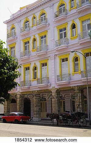 Stock Image - Colorful architecture, Havana, Cuba. Fotosearch