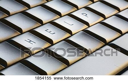 Stock Photography - Computer support concept with "help" spelled out on keyboard. Fotosearch