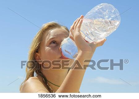 Stock Photograph - Drinking water. Fotosearch