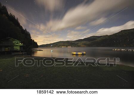 Stock Image - Lake Whatcom, Bellingham, Washington, USA. Fotosearch