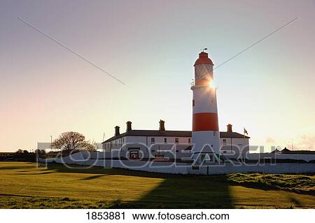 Stock Image - Lighthouse, South Shields, Tyne and Wear, England. Fotosearch