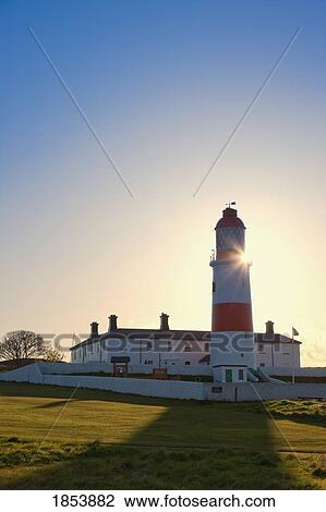 Stock Image - Lighthouse, South Shields, Tyne and Wear, England. Fotosearch
