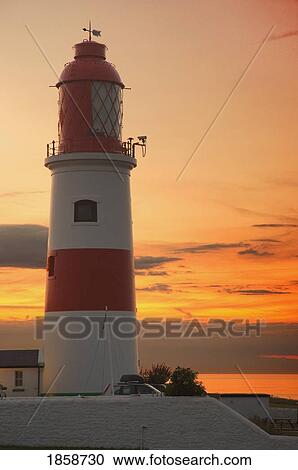 Lighthouse; Whitburn, Tyne and Wear, England View Large Photo Image Stock Image - Lighthouse; Whitburn, Tyne and Wear, England. Fotosearch