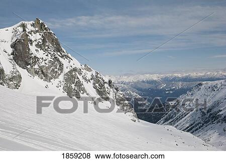 Stock Photo - Mountain peaks, Whistler, British Columbia, Canada. Fotosearch