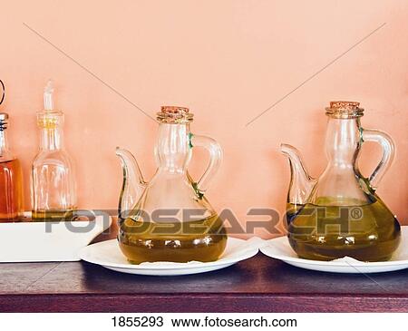 Stock Image - Olive oil on display. Fotosearch