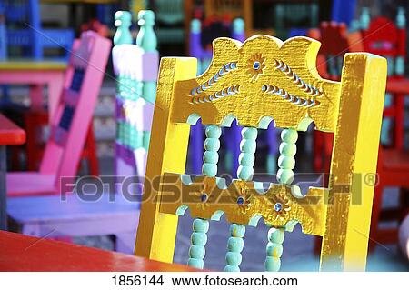 Picture - Painted chair; Cabo San Lucas, Mexico. Fotosearch