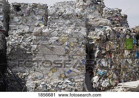 Recycling bundles plastic and metal; Granby, Quebec, Canada View Large Photo Image Stock Image - Recycling bundles plastic and metal; Granby, Quebec, Canada. Fotosearch