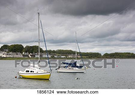 Sailboats moored; Garleston, Dumfries and Galloway, Scotland View Large Photo Image Picture - Sailboats moored; Garleston, Dumfries and Galloway, Scotland. Fotosearch