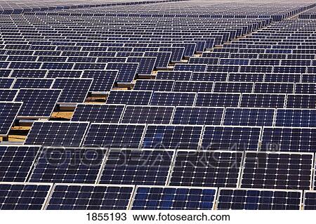 Stock Image - Solar energy panels, San Roque, Cadiz, Spain. Fotosearch