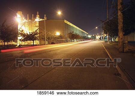 Street at night View Large Photo Image Stock Photograph - Street at night. Fotosearch
