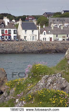 Stock Photography - Waterfront dwellings, Portpatrick, Dumfries and Galloway, Scotland. Fotosearch