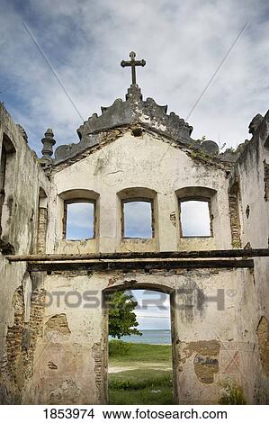 Picture - Weathered church, Itaparica, Brazil. Fotosearch