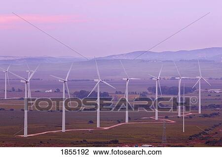 Stock Image - Wind farm, Facinas, Cadiz Province, Spain. Fotosearch