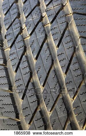 Stock Photo - Close-up detail of tire tread pattern. Fotosearch