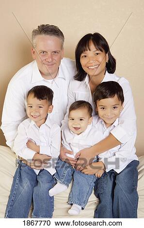 Stock Image - Family portrait. Fotosearch