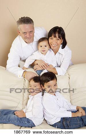 Stock Photo - Family portrait. Fotosearch