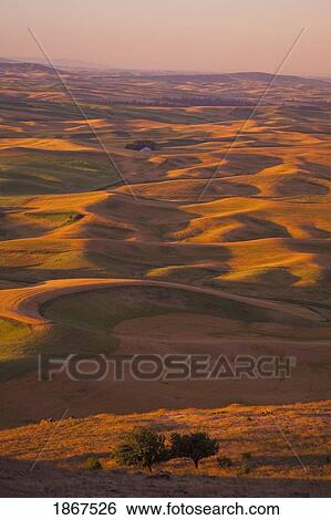 Stock Photograph - Hilly landscape. Fotosearch