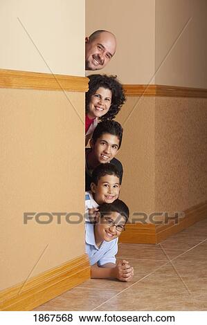 Stock Photo - Portrait of a family. Fotosearch