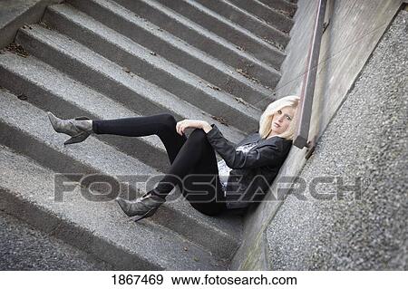 Stock Photo - Portrait of a young woman. Fotosearch