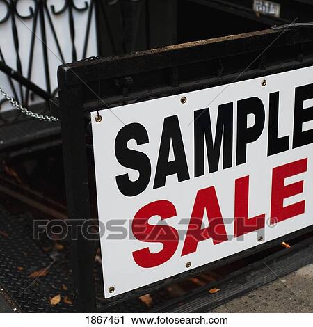 Sign reading 'sample sale' View Large Photo Image Stock Image - Sign reading 'sample sale'. Fotosearch