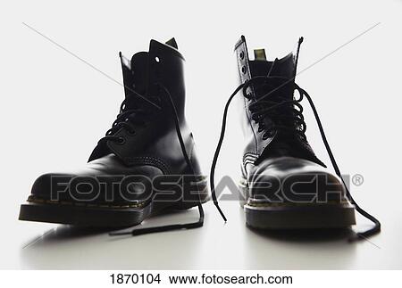 a pair of black boots View Large Photo Image Picture - a pair of black boots. Fotosearch