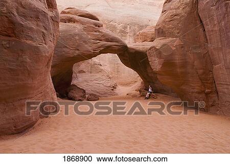 arches national park, utah, united states of america; sand dune arch View Large Photo Image Stock Image - arches national park, utah, united states of america; sand dune arch. Fotosearch