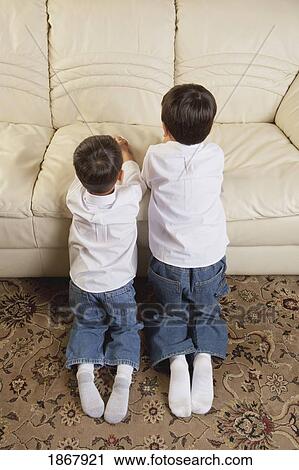 Stock Image - boys praying. Fotosearch