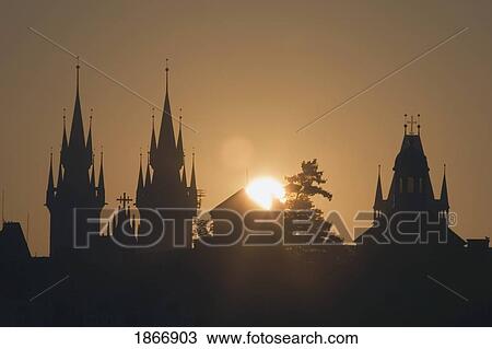 Stock Image - church of our lady before tyn, prague, czech republic. Fotosearch