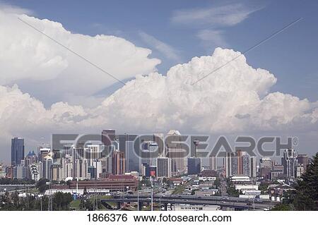 Stock Photograph - City skyline, Calgary, Alberta, Canada. Fotosearch