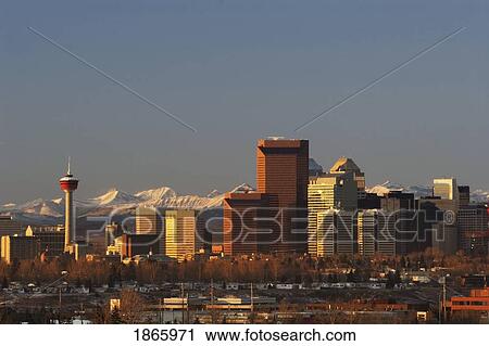 City skyline in winter, Calgary, Alberta, Canada View Large Photo Image Stock Image - City skyline in winter, Calgary, Alberta, Canada. Fotosearch