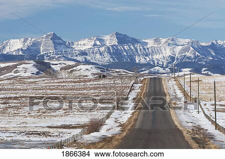 Country road in winter, Alberta, Canada View Large Photo Image Picture - Country road in winter, Alberta, Canada. Fotosearch