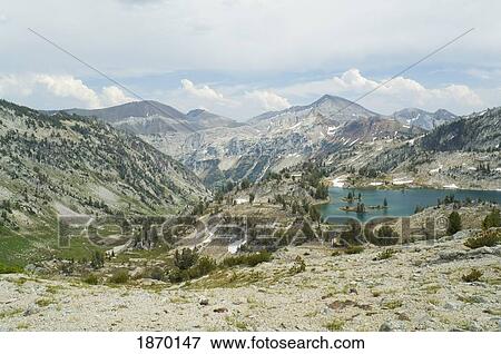 eagle cap wilderness, oregon, united states of america; glacier lake from glacier pass in the wallowa mountains View Large Photo Image Stock Photo - eagle cap wilderness, oregon, united states of america; glacier lake from glacier pass in the wallowa mountains. Fotosearch