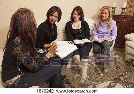 four women reading their bibles and talking View Large Photo Image Stock Image - four women reading their bibles and talking. Fotosearch