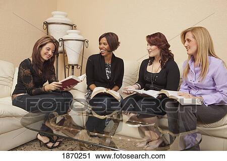 four women studying the bible View Large Photo Image Stock Image - four women studying the bible. Fotosearch