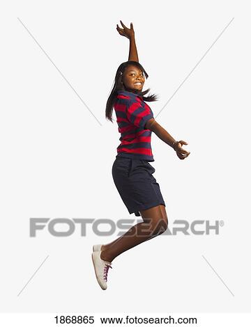 Stock Photography - girl jumping. Fotosearch