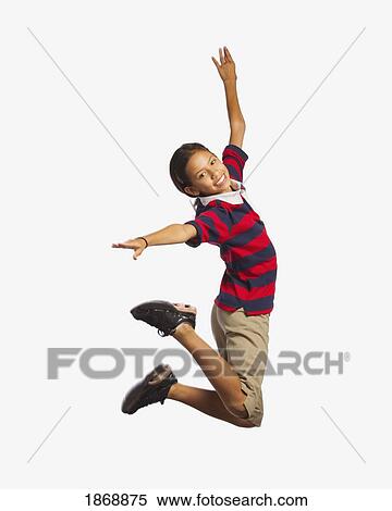Stock Photography - girl jumping. Fotosearch