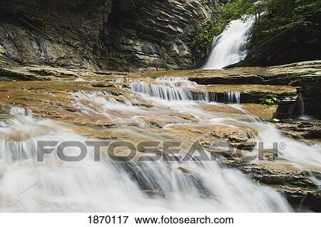 Stock Photo - hanging rock state park, north carolina, united states of america; lower cascades falls. Fotosearch