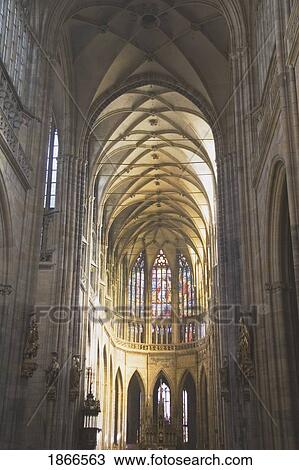 Interior of St. Vitus Cathedral, Prague, Czech Republic View Large Photo Image Stock Image - Interior of St. Vitus Cathedral, Prague, Czech Republic. Fotosearch