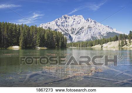 johnson lake, cascade mountain, banff national park, alberta, canada View Large Photo Image Stock Image - johnson lake, cascade mountain, banff national park, alberta, canada. Fotosearch