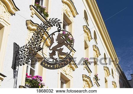 metal hotel sign, passau, lower bavaria, germany View Large Photo Image Stock Image - metal hotel sign, passau, lower bavaria, germany. Fotosearch