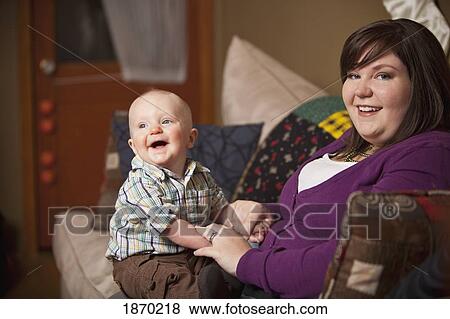 mother with her baby boy View Large Photo Image Stock Photo - mother with her baby boy. Fotosearch