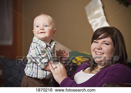 mother with her baby boy View Large Photo Image Stock Photograph - mother with her baby boy. Fotosearch
