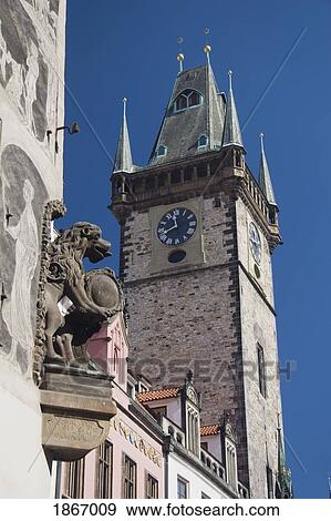old town hall tower, prague, czech republic View Large Photo Image Stock Photo - old town hall tower, prague, czech republic. Fotosearch