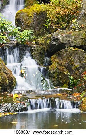 Stock Photo - portland japanese garden, portland, oregon, usa. Fotosearch