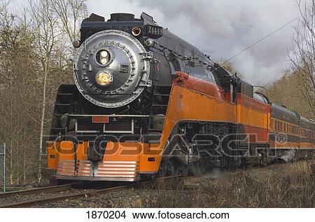 portland, oregon, united states of america; steam locomotive #4449 at oaks amusement park View Large Photo Image Picture - portland, oregon, united states of america; steam locomotive #4449 at oaks amusement park. Fotosearch